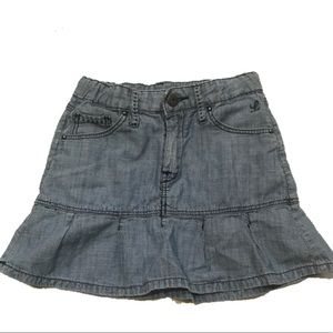 Lightweight Denim Flouncy Skirt
